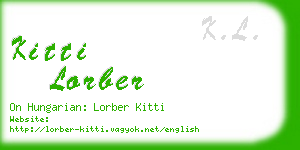 kitti lorber business card